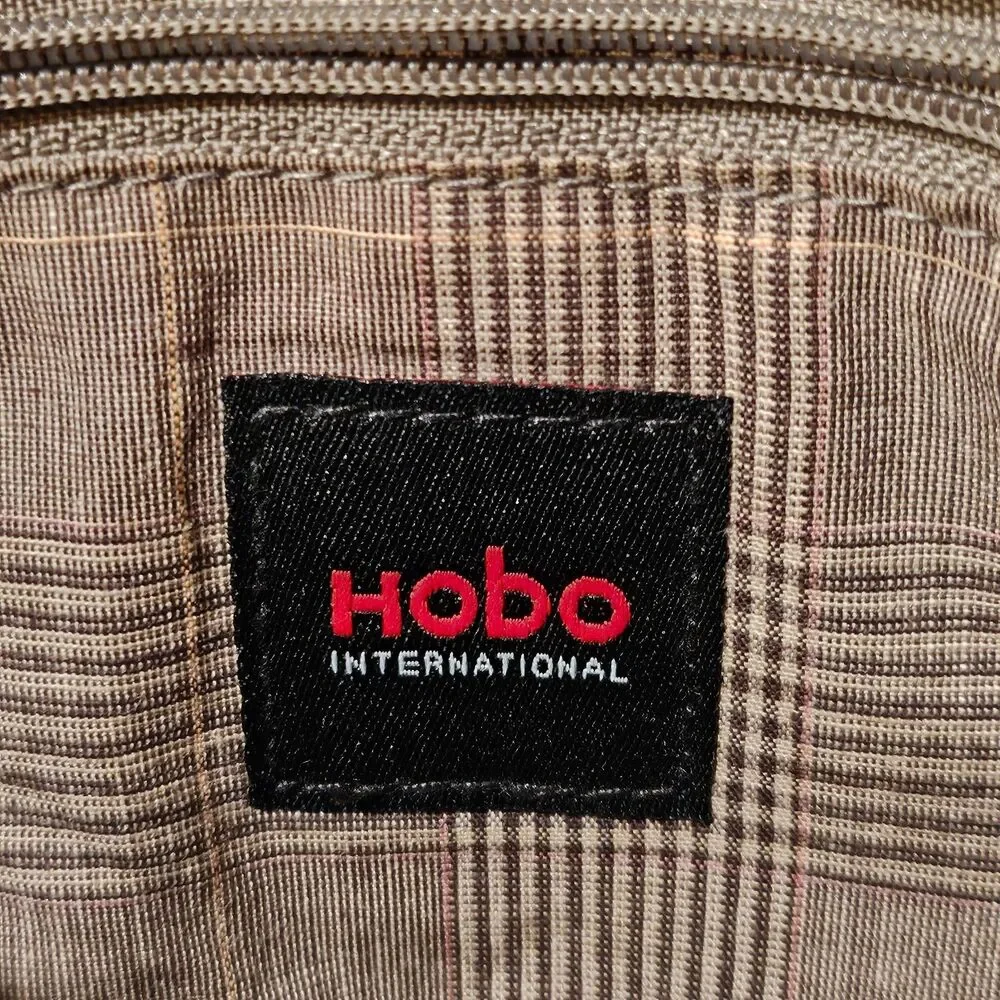 HOBO International Raisin Leather Double Zipper Crossbody Handbag Purse 9